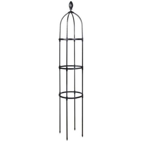 Traliccio da giardino 145 cm Colonna di supporto per rose rampicanti Ø 31,7 cm Obelisco da giardino