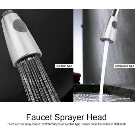 Pommeau de douche à main, douchette, évier, crédence, chrome poli, salle de bain, cuisine (1/3)