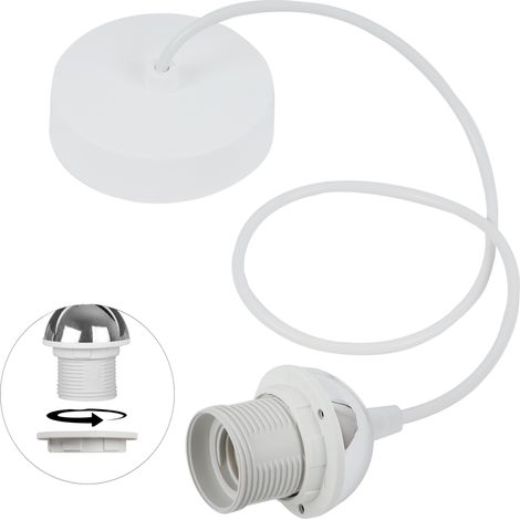 Câble plat 100 bol blanc cône 50 chrome (1/5)