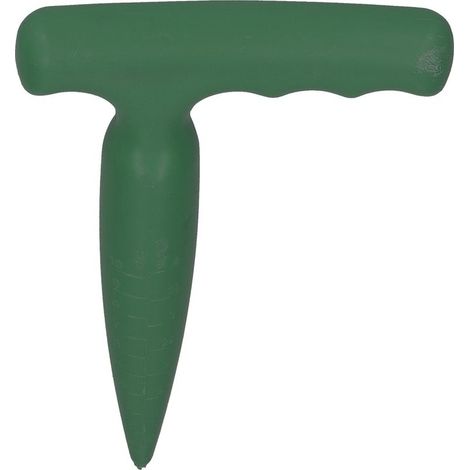Perforateur of semi portatif in plastic for the transplantation and the plantation of supplies of garden green (1/5)
