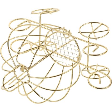 Boîte à Bonbons Métal Dorée Forme Chariot Citrouille Boîte à Remplir Bonbons ou Bijoux Adaptée pour Décoration Anniversaire et Événement Festif D’Garçon et Filles (1/5)