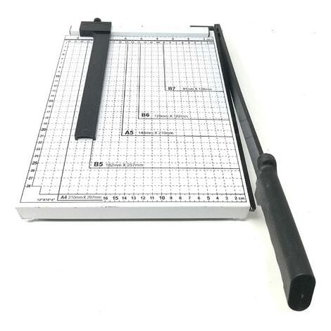 Coupe-papier à levier pour feuilles A4 A5 B5 B6 B7 avec barre centimétrique (1/4)