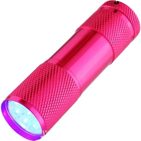Lampe torche multifonctionnelle de contrôle UV à lumière violette pour la détection d'agents fluorescents (1/5)