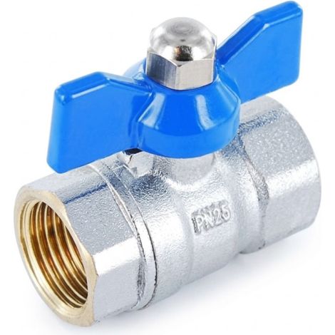 Valvola a sfera 3/8'' - Manico in metallo reversibile - Passaggio standard PN25 - Rubinetto a sfera 3/8'' (1/5)