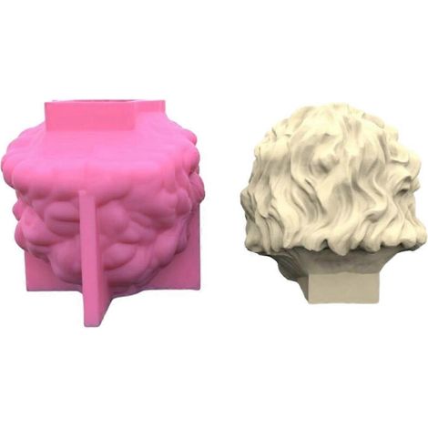 Moule en silicone pour bougie lion, pour décoration de bureau artisanale, en plâtre ou époxy.
