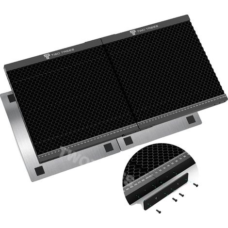 Panel de nido de abeja, flujo de aire mejorado, compatibilidad universal, 2 piezas (2 en 1), 400x425x22 mm (1/2)