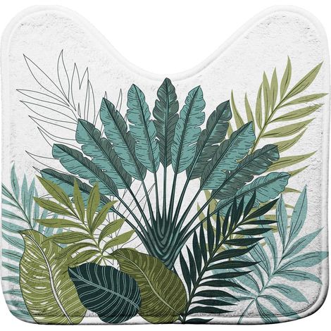 Tapis Contour WC (45 x 45 cm) Panazio, Microfibre Imprimée