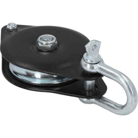 Ortviai Poulie Simple à Roulement pour Levage, Capacité 500 kg, Acier Allié, Diamètre Max. Corde 14 mm (1/5)