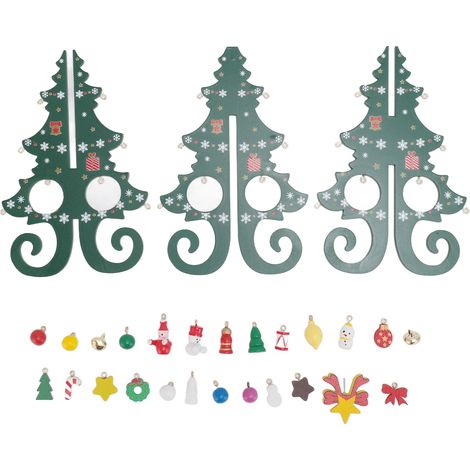 Décor d'arbre de noël Miniature en bois, artisanat amusant, bureau avec ornements pour fête dans le salon (1/5)