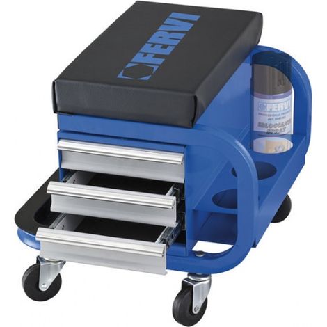 Fervi 0645/CC Tabouret avec 3 tiroirs (1/2)