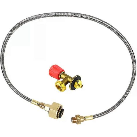 Tuyau d'extension fileté pour cartouche de gaz GPL/R901 904 907 destiné à un réchaud de camping avec adaptateur de brûleur EN417 (1/5)
