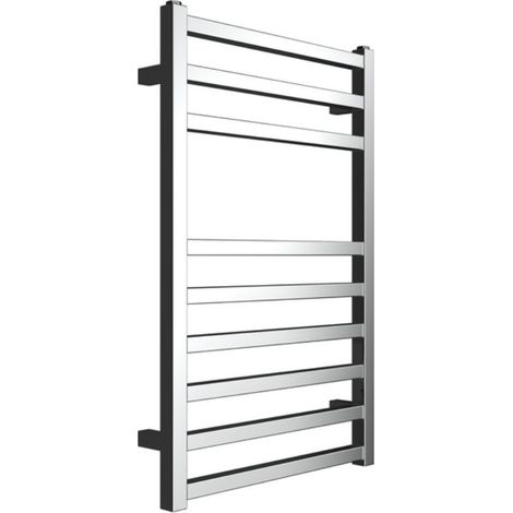 Termoarredo bagno scaldasalviette forma square calorifero termosifone cromo lucido finitura- cromo lucido - misure h770xl500xi470 mm - confezione 1 (1/4)