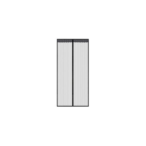 Moustiquaire Magnétique pour Porte – Maille Ultrarésistante, Joint Magnétique Haut et Bas, Fermeture Automatique, Anti-Insectes, Garde l'Air Frais (80x210 cm, Noir) (1/5)