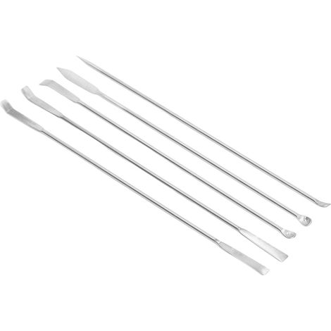 5-teiliges Laborlöffel-Set aus rostfreiem Edelstahl mit zwei Köpfchen, Mini-Medizinlöffel für Experimente (1/5)
