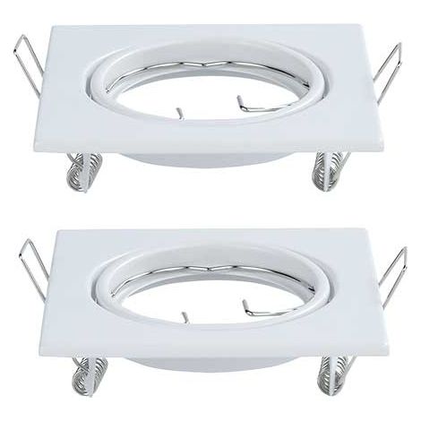 V-tac kit 2 portafaretti bianchi gu10 quadrati vt-817 8941