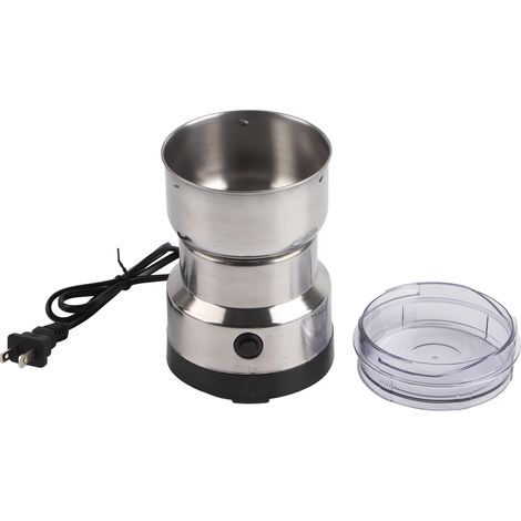 Moulin électrique miniature en acier inoxydable à 4 lames, broyeur à grains portable pour cuisine, prise US 110V (1/5)