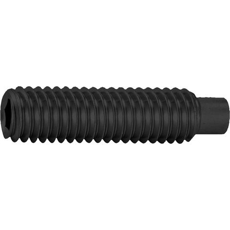 100 Vis Sans tête hexagonal creuse Bout Teton DIN915 acier Brut - longueur 16mm mm - Diamètre 5 mm mm