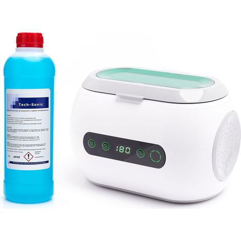 Pulitore/vasca a ultrasuoni PS-06A 35W 600ml + fluido Tech-Sonic 1L
