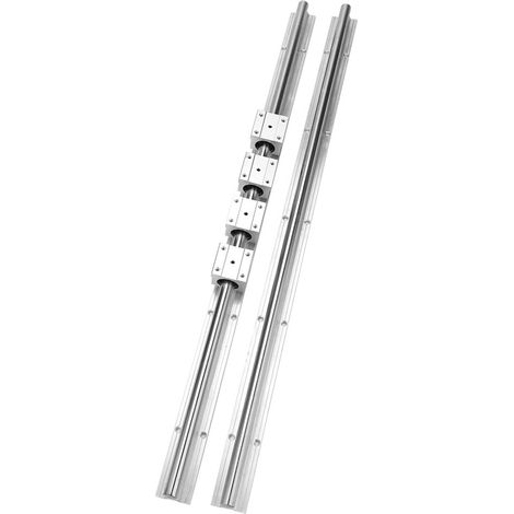 2 pièces Rail Linéaire SBR16-750mm avec 4 Blocs Palier SBR16UU pour CNC