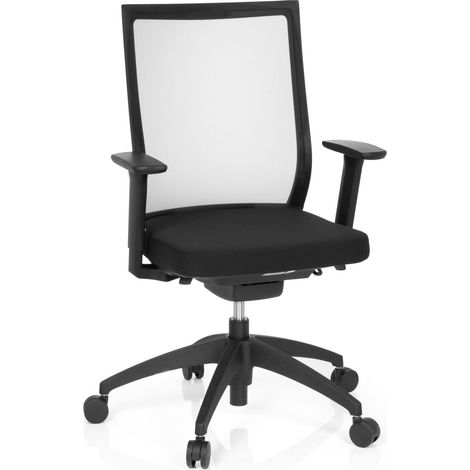 Bürostuhl / Drehstuhl ASPEN Netzstoff schwarz hjh OFFICE (1/5)