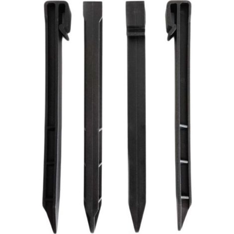 Bardusch-Rori Set mit 10 schwarzen Rasenkanten-Erdankern - 24 cm - UV-beständige Kunststoff-Erdanker