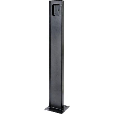 Aiphone – Potelet haut 120 cm – Semelle inox 4mm pour fixation au sol – Poteau tôle électrozinguée – 140007