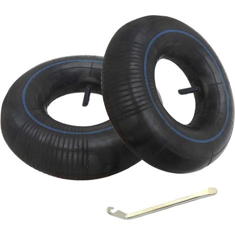 2 Pcs Inner Tubes 3.50-8 Brouette Valve Droite avec Démonte-Pneu pour Barrow Sack Truck Sack Barrow Wheels (1/5)