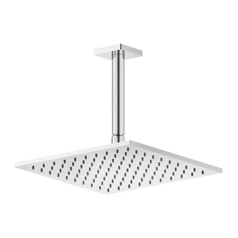 Gessi Rilievo, ducha mural anticalcárea 250x250 mm, con junta y