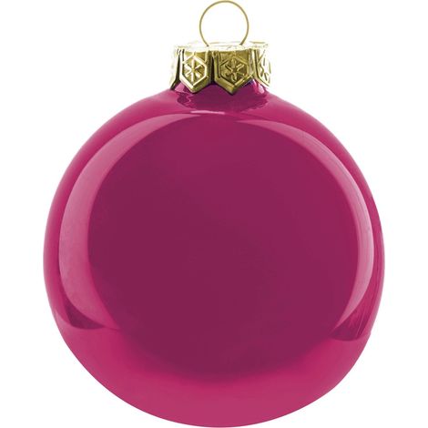 ARPIMEX Box 16 Sfere Natale Vetro D 80 Mm Magenta