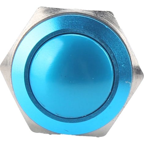 Bouton poussoir métal 16mm bleu, interrupteur pied auto-reset, vis de commande, alimentation 220V, bouton jog oxydé complet, interrupteur de puissance. (1/5)