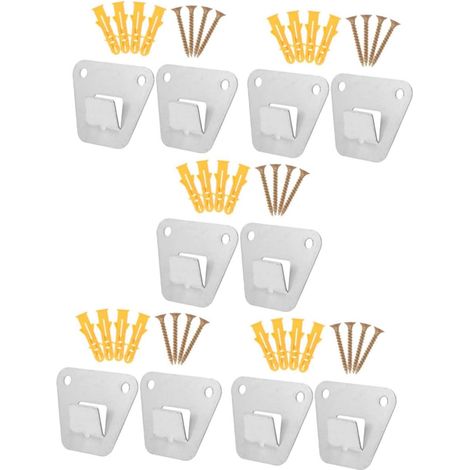 10 supports muraux robustes en acier pour ventilateurs, avec vis, fixation invisible ventilateurs (1/5)