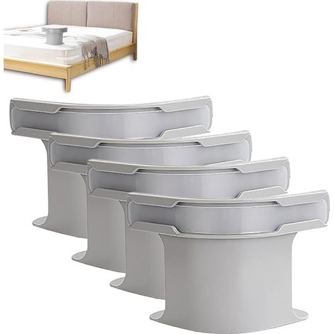 (Gris - Lot de 4) Attaches pour draps, pinces de verrouillage antidérapantes, adaptées à tous les matelas. (1/5)
