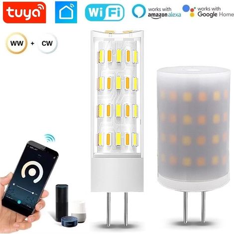 Tuya Lampadina Smart WiFi G4 12V LED Corn CCT Dimmerabile Compatta Ø18×H63 – 4W (1/5)