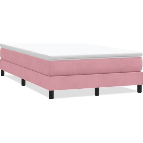 Maison Exclusive - Giroletto a Molle senza Materasso Rosa 120x210 cm in Velluto (1/5)