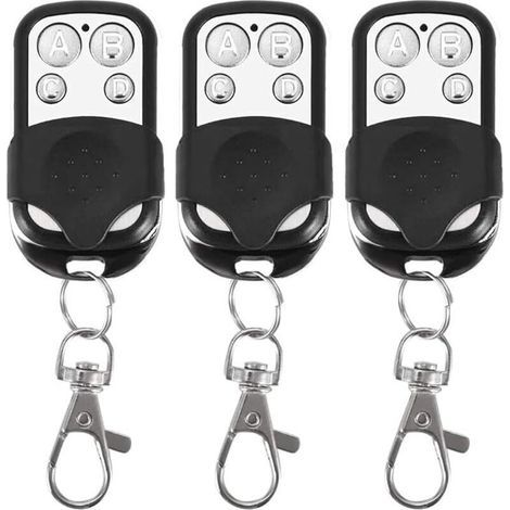 Lot de 3 télécommandes universelles, à Code Fixe, avec fréquence de 433,92 MHz, pour Portail Automatique-DOU (1/4)