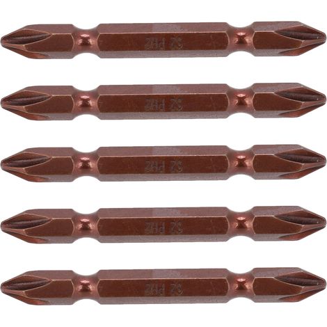 Lot de 5 embouts de tournevis double face 65mm pour serrage vis, outil de réparation électrique (1/5)