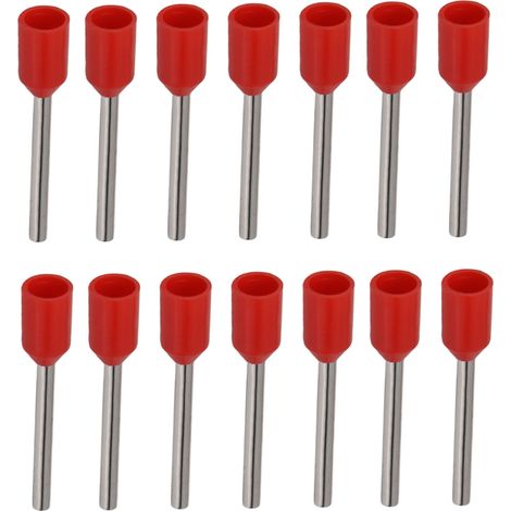 1000PCS Embouts de câblage isolés, pinces à sertir en cuivre pour fils électriques AWG 22, connecteurs E0512, kit de cosse isolante (1/5)