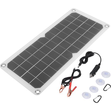 Panneau Solaire Flexible pour Voiture 10W 18V - Double USB 5V, Charge Téléphone, pour Sac à Dos ou Fixation Externe