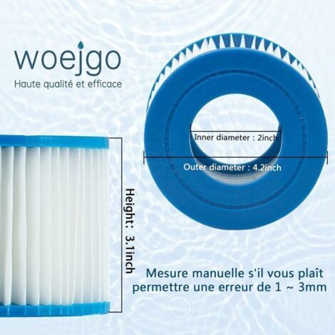 Filtre Spa pour bestway 58323, Cartouche filtrante Taille 6 pour Lay-Z-Spa, pour Monaco, pour Miami, pour Vegas (Lot de 4) (1/5)