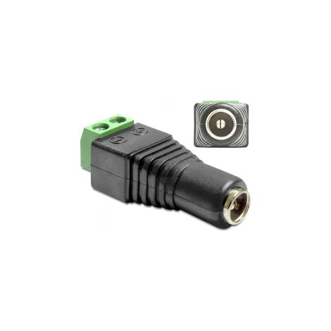 Delock Adaptador DC 2,5 x 5,5 mm hembra  Terminal Block 2 pin