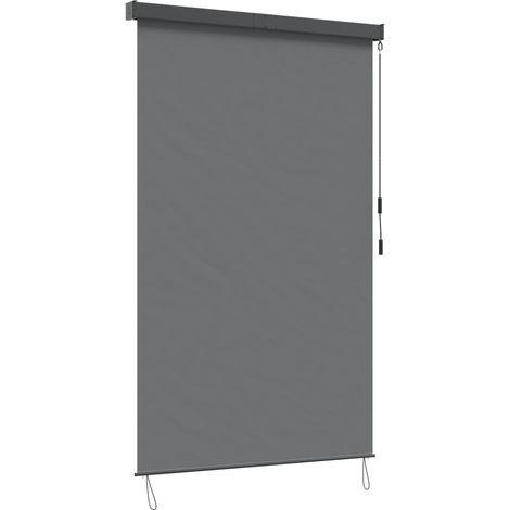 Roller Blind Light Grey 60 x 250 cm Fabric and Aluminum vidaXL