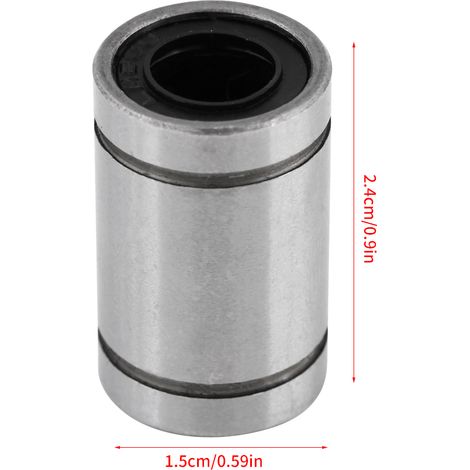 12 bagues de roulement à billes de mouvement linéaire LM8UU de 8 mm pour pièces CNC d'imprimante 3D, mesurant 8 x 15 x 24 mm. (1/5)