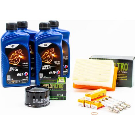 Kit Révision Filtres Bougies pour BMW R 1200 GS de 2004 à 2007 - ELF MOTO 4 ROAD 15w50 4L
