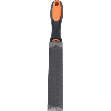 Lime à bord plume acier T12 manche TPR 15 cm denture fine boisérie affûtage scie couteau outil menuisier (1/5)