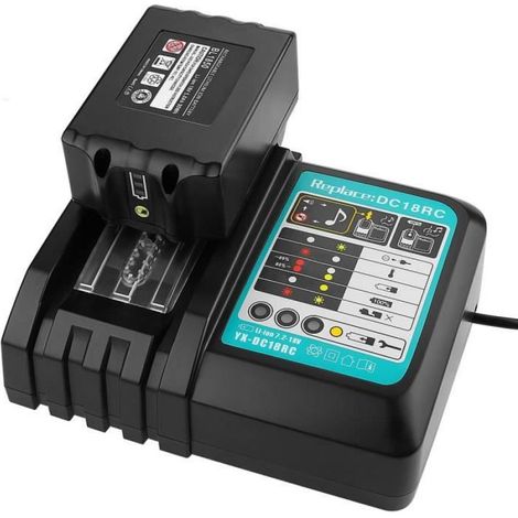 Chargeur Rapide pour Makita 7,2 V 18 V BL1860 BL1850 BL1840 BL1830 DC18RA DC18RC DC18RD (1/4)