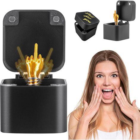 Caja de regalo sorpresa divertida para el dedo medio, set de regalo sorpresa para el dedo medio, regalo divertido de Navidad, para decoración de oficina, regalo de decoración del hogar