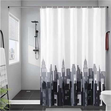 Waterproof Shower Curtain for Bathroom, Home Decor, 300 x 200 cm (1/4)