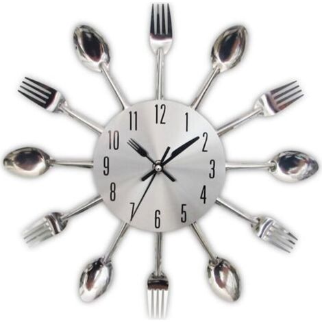 Motif couverts de cuisine, fourchette et couteau - Créative - Argentée - Décoration pour maison moderne, bureau, club (1/5)