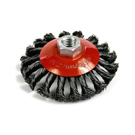 Bürste Strend Pro TCB-504 100 mm, Rundbürste, Topfbürste, gezopft, M14x2, Draht 0.5 mm