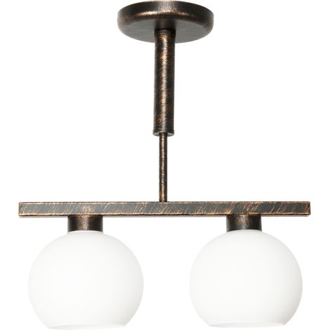 Lampada da soffitto, plafond, lampadario, paralume in vetro, tetra kofi 9-968 (1/2)